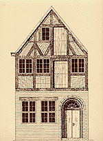 Postkarte - Freilegung und Restaurierung eines Fachwerkhauses mit gemauertem Sockelgeschoß, 17. Jh